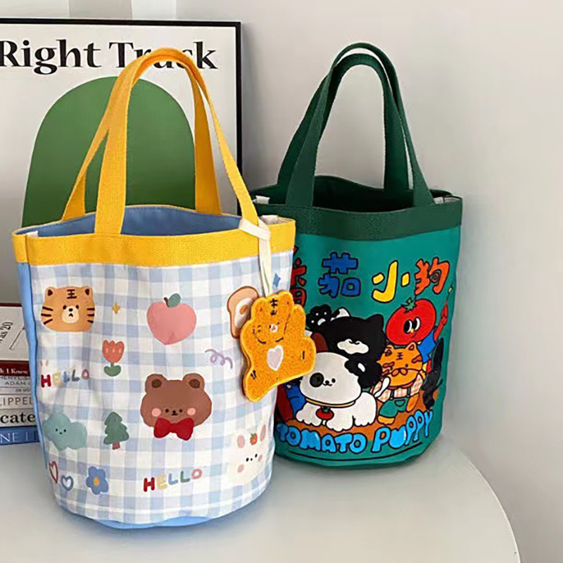 Baby Food Warmer Portable - Tas kotak makan siang genggam kanvas,