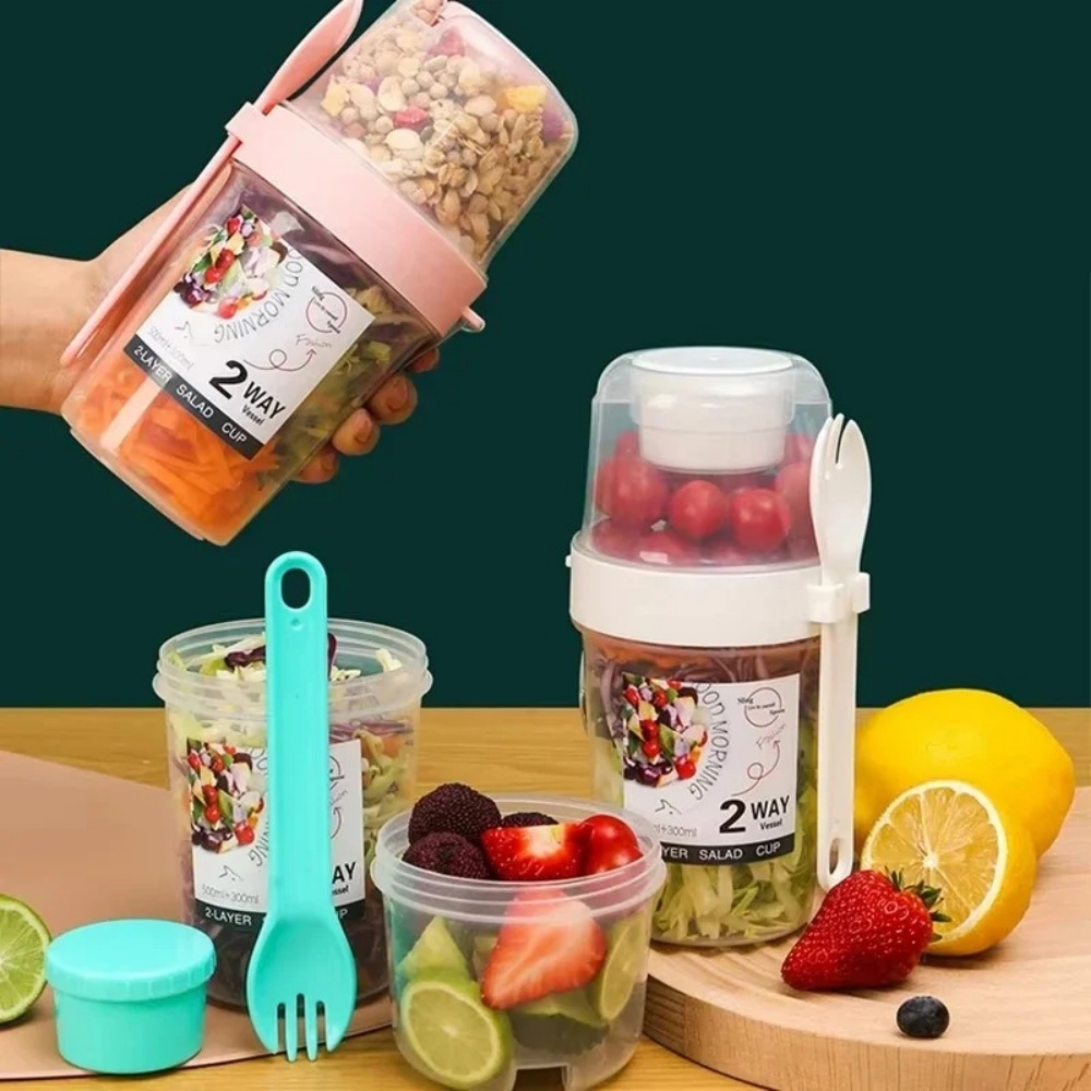 Baby Food Warmer Portable - Cangkir Salad Portabel, Cangkir Sarapan, Wadah
