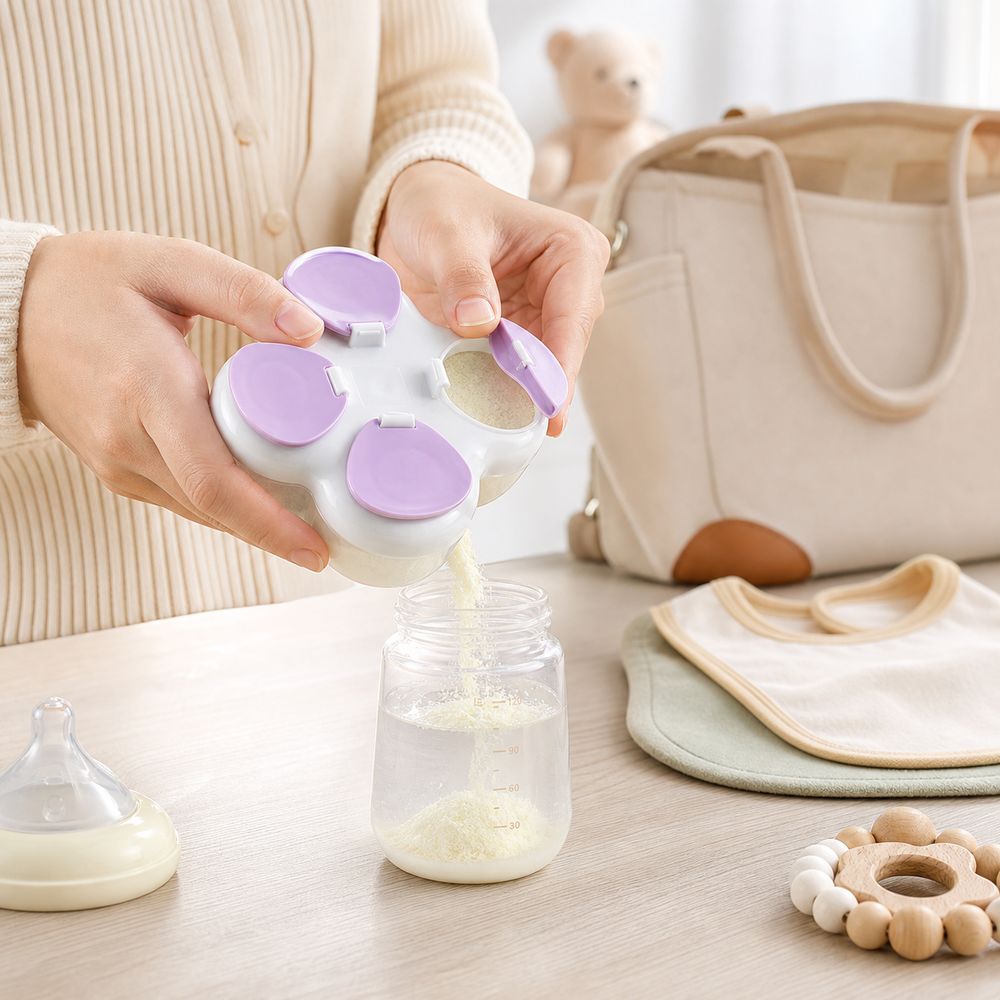 Baby Food Dispenser - Dispenser Formula Terpartisi 720ml 4 Kompartemen