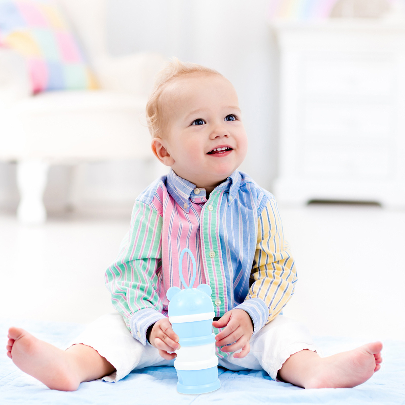 Baby Food For Travelling - Kotak Bubuk Susu 3 Lapis, Wadah
