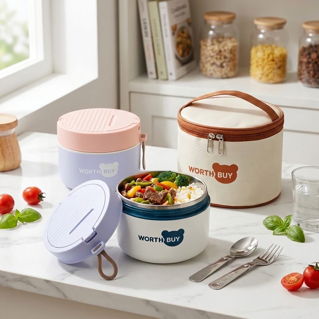 Baby Food Warmer Portable - Kotak Makan Termal Stainless Steel 304,