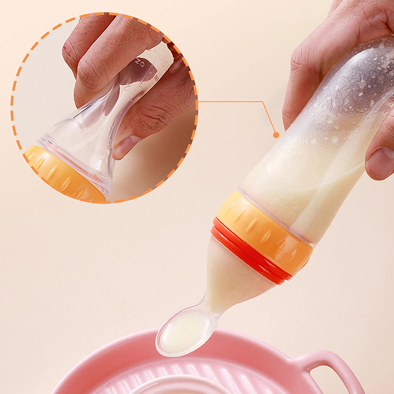 Meremas botol makan silikon la - Baby Food Newborn ulasan dan harga