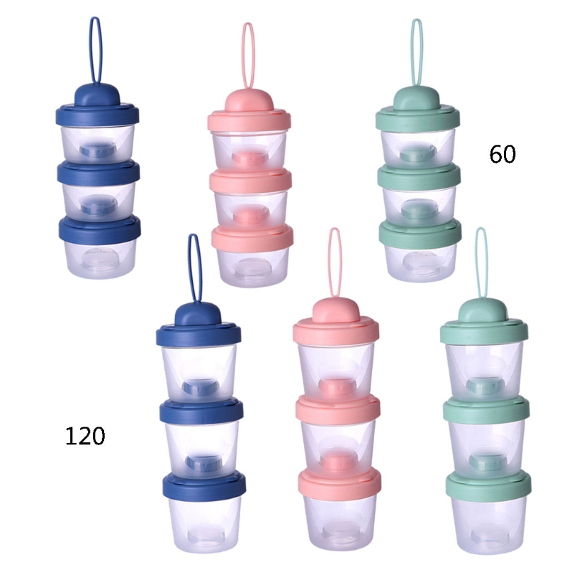 60Ml/120Ml Susu Bubuk Kotak Pe - Baby Food Dispenser ulasan dan harga